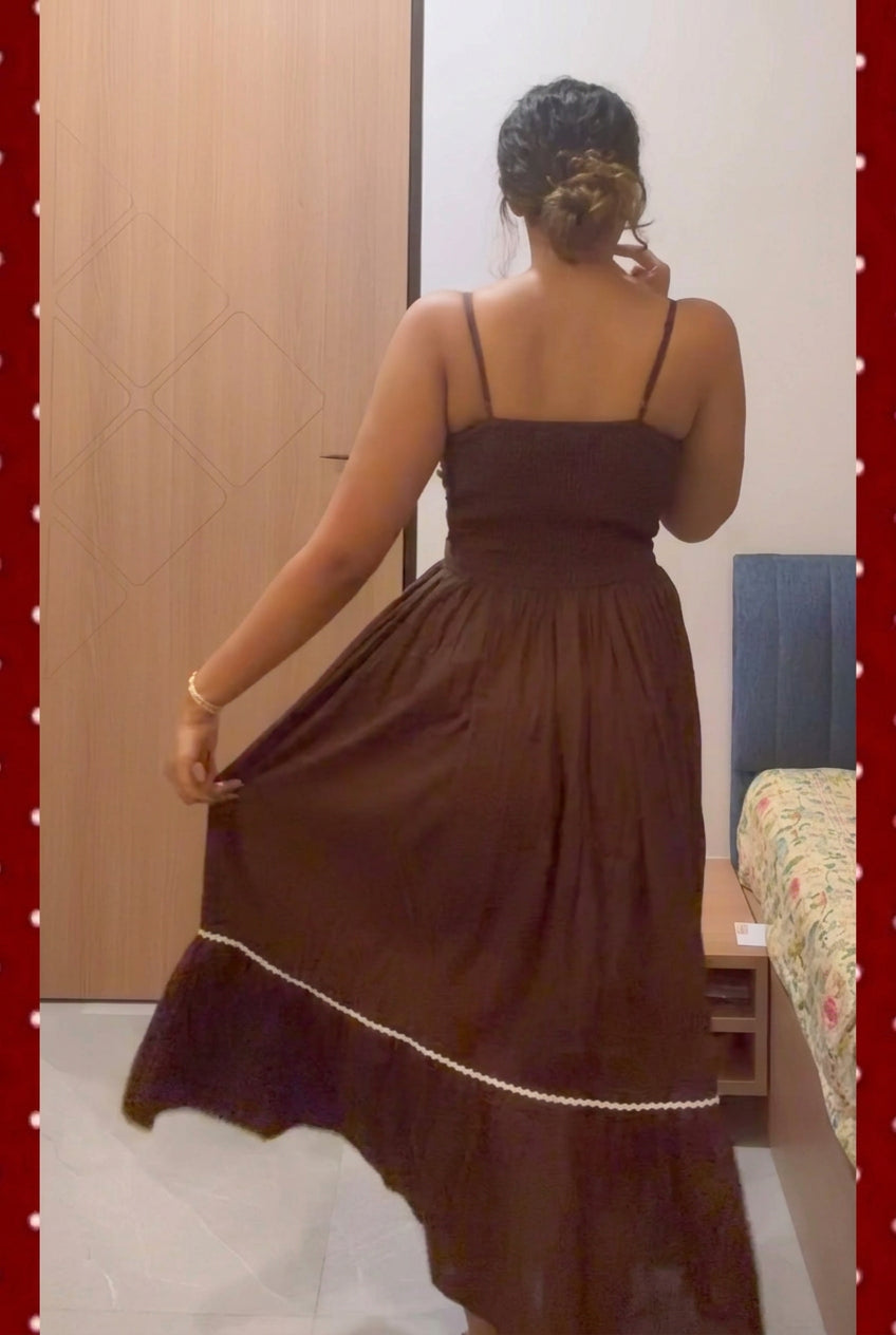 Strips Long Dress
