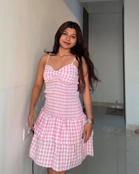 Smoke Gingham Dress