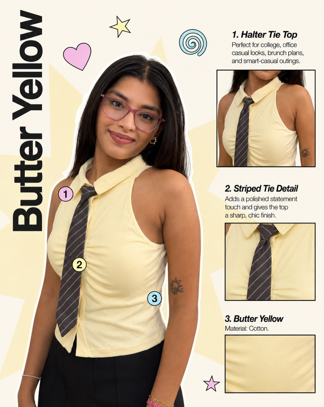 Pre's Korean Tie Top