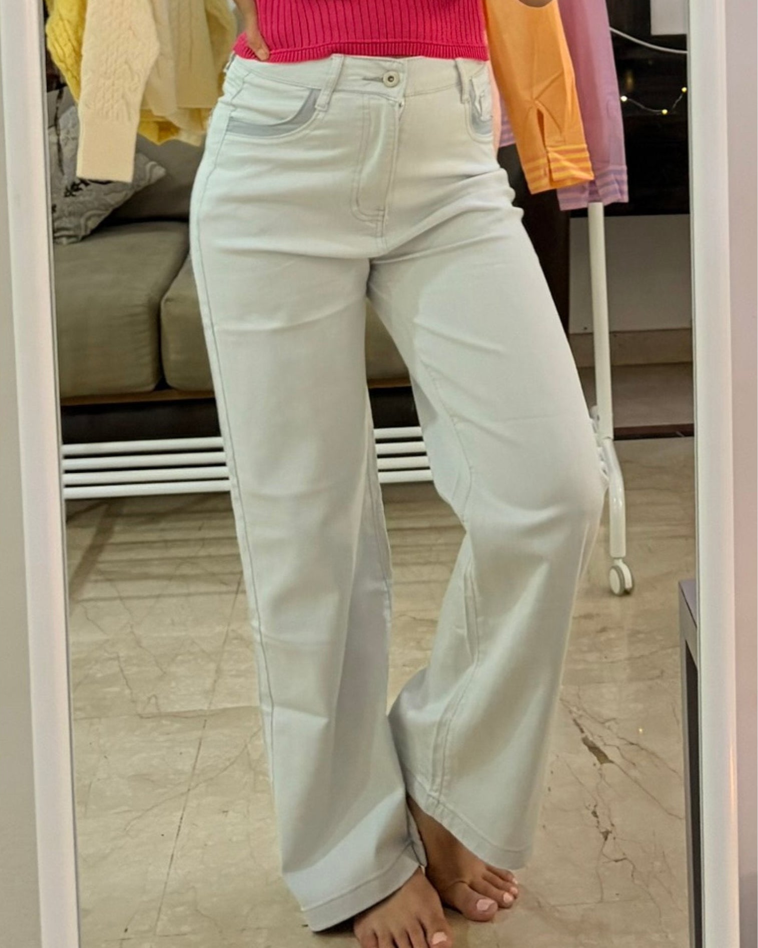 Ivory Ease Straight Fit Jeans