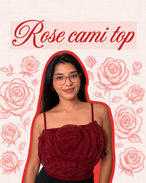 3D Rose Cami Top