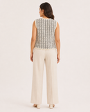 Tweed Vest - cardigan