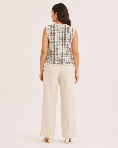 Tweed Vest - cardigan