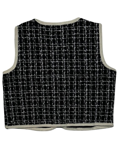 Tweed Vest - cardigan
