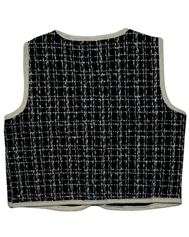 Tweed Vest - cardigan