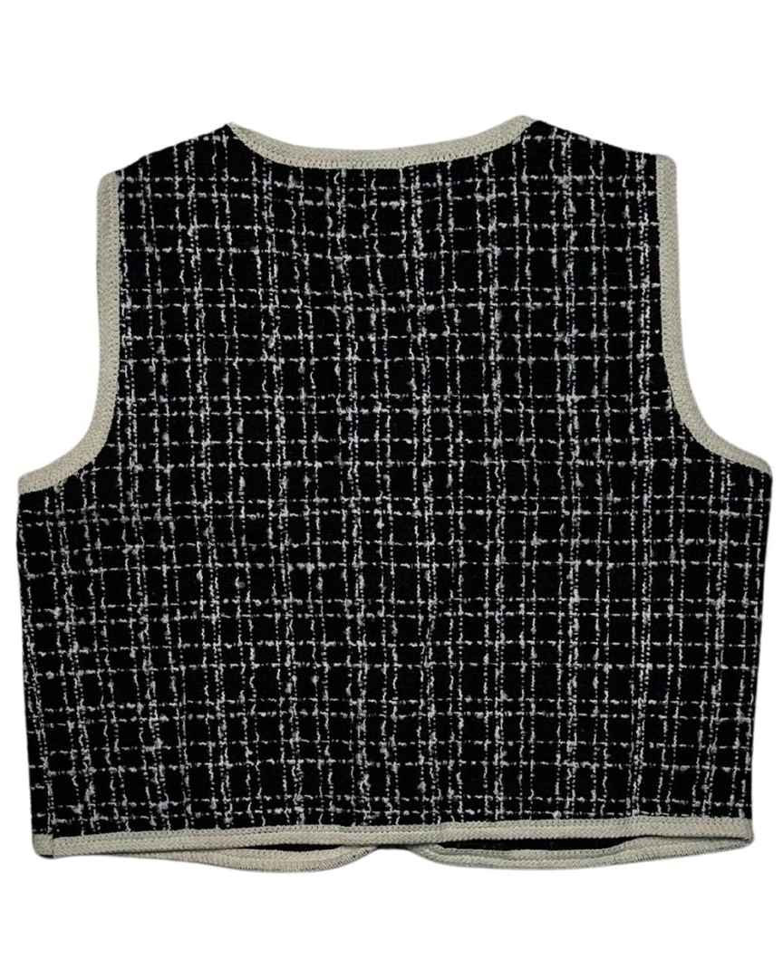 Tweed Vest - cardigan