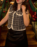 Tweed Vest - cardigan