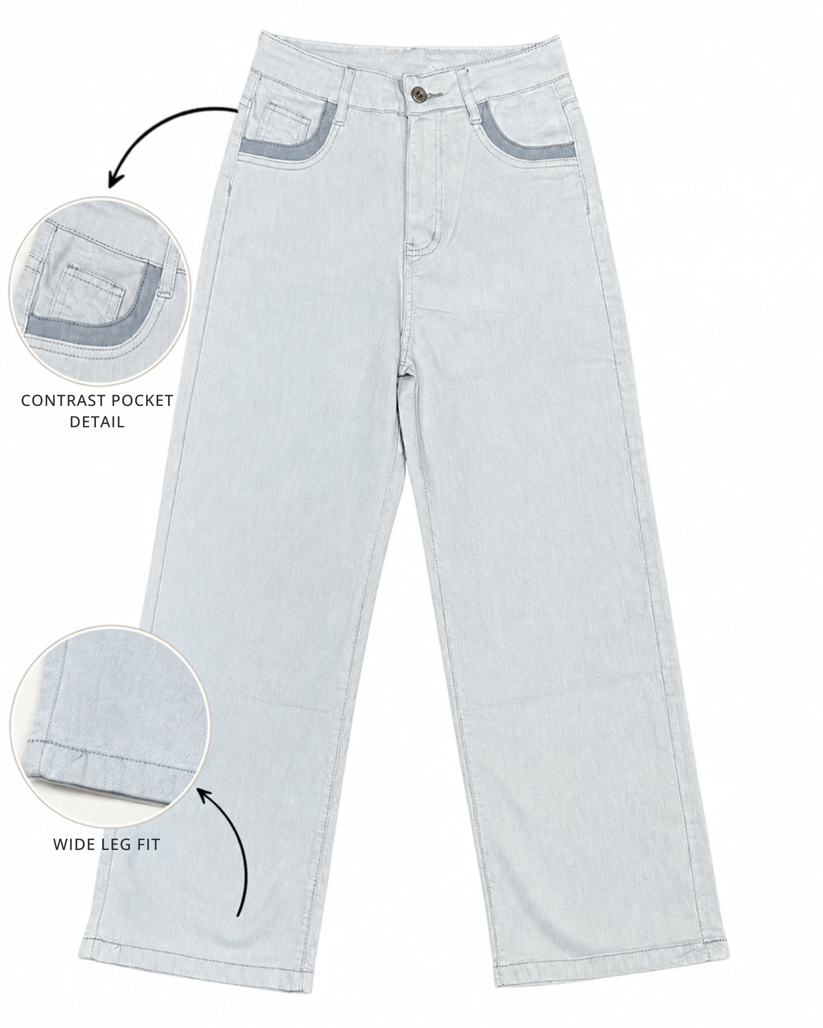 Ivory Ease Straight Fit Jeans